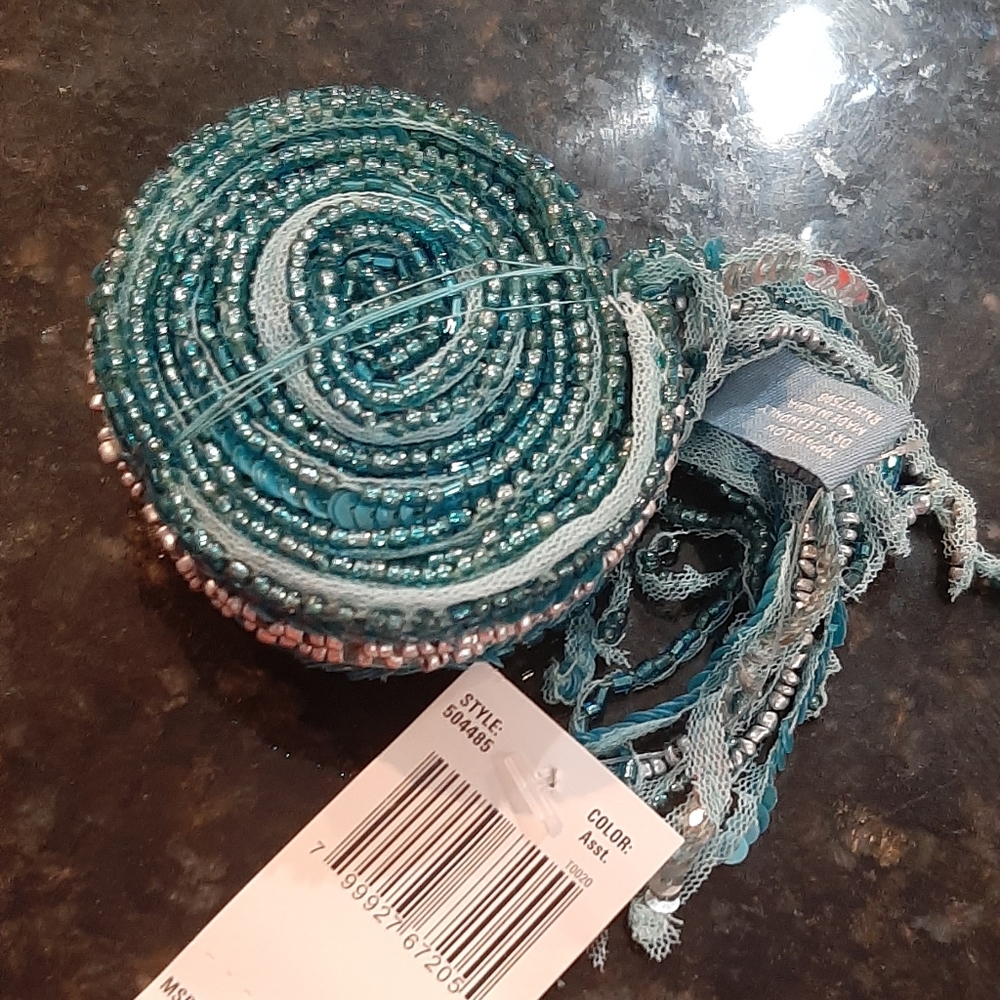 Nine West Belt Turquoise Beaded NWT
